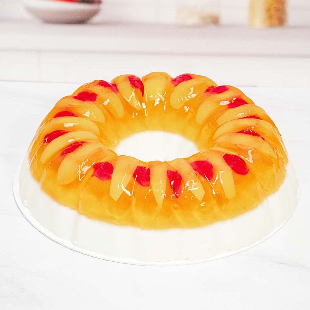Gelatina de Leche con Durazno